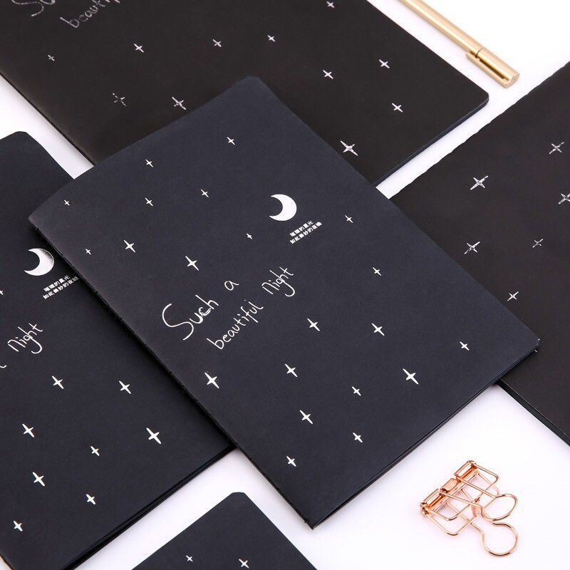 

Black Paper Plain Notebook/ Buku Tulis Warna Hitam Polos