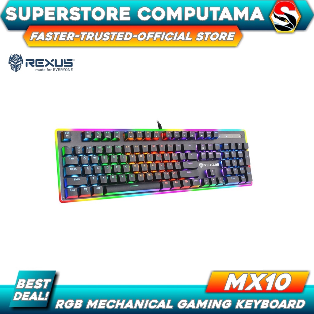 Rexus MX10 RGB Mechanical Keyboard - Gaming MX-10 MX 10