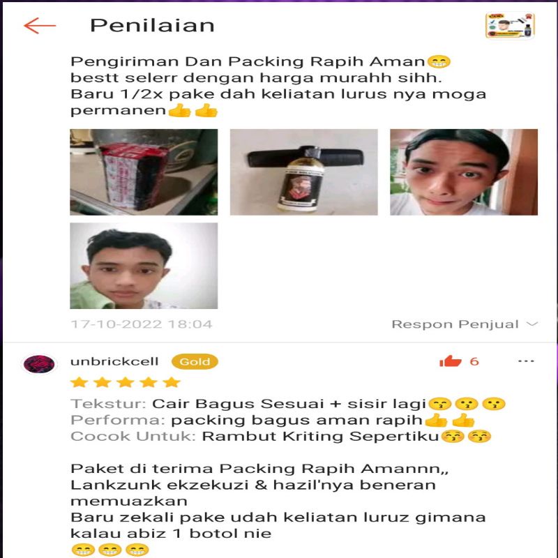 Pelurus Rambut 100% Permanen Original Hair Repair Tanpa Catok