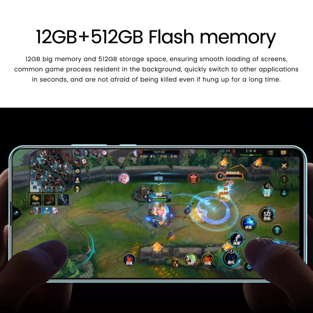 [Produk Baru HP] hp murah RINO8 PRO+ Handphone Asli 12GB RAM+512GB ROM HD Kamera Dual SIM Dual 5G Smartphone Bisa COD