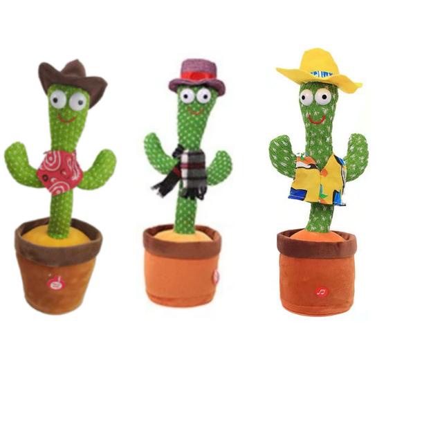 BONEKA KAKTUS GOYANG MENARI LED /BONEKA KAKTUS BICARA /DANCING CACTUS - Boneka Kaktus