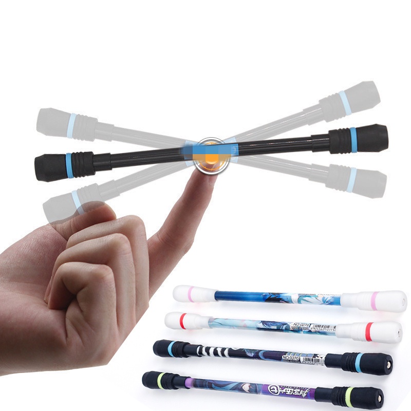 1 Pc Mainan Pena Putar Motif Kartun Bahan Plastik Ukuran 0.5mm Tahan Lama Untuk Perlengkapan Sekolah