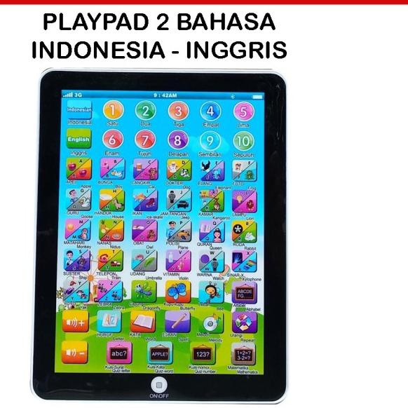 Tomindo Mainan Edukasi Anak Ipad Playpad 2 Bahasa Maenan Edukatif Anak