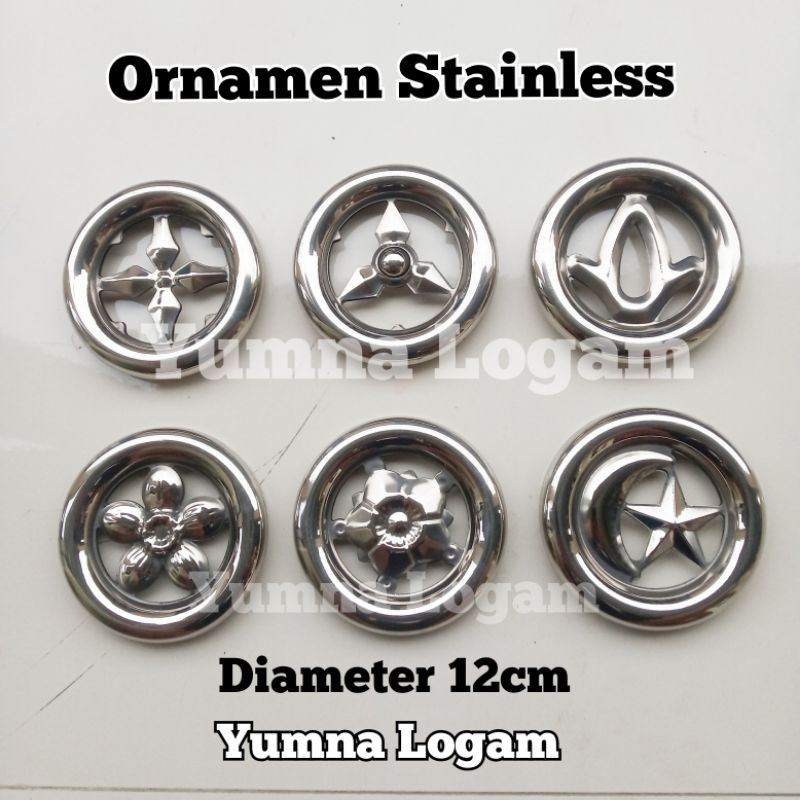 Ring gelang 12cm benz ornamen stainless aksesoris pagar besi teralis