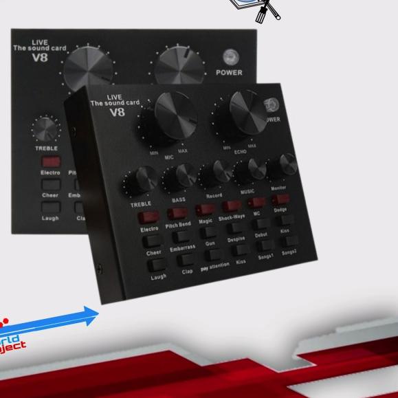 Soundcard V8 Mixer Sound Card V8 MIXER Audio USB External Soundcard