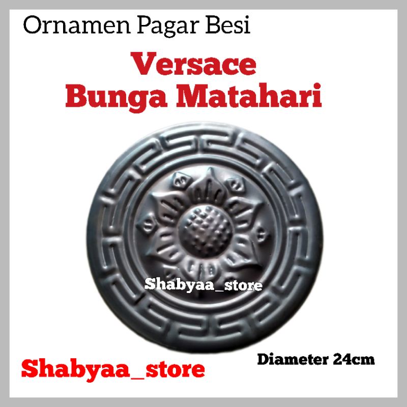 Daun bunga vercase matahari ornamen aksesoris pagar besi teralis