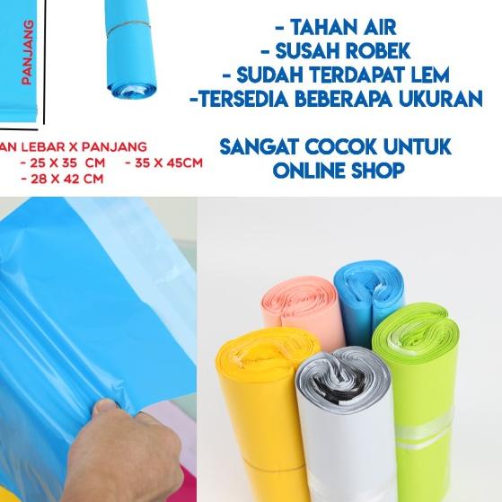 

Packaging Plastik Polymailer Tebal 28x42 Amplop Kantong Kemasan 100 pc - Hijau, 28x42