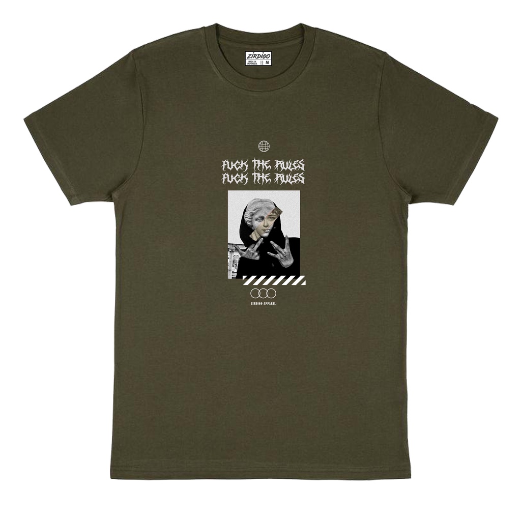 Zirdigo Baju Kaos Distro FTA Print Lengan Pendek