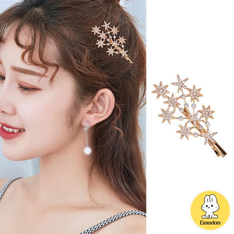 Jepit Rambut Korea Wanita Fashion Motif Terbaru Full Bintang Permata Zirkon original -Doo