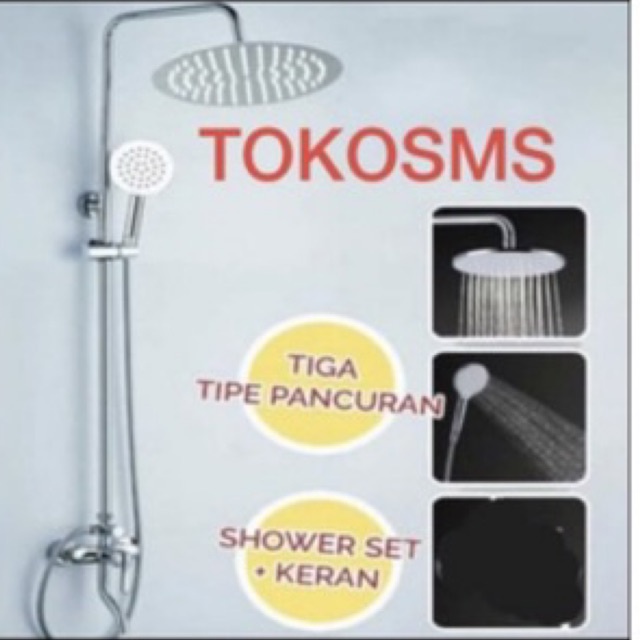 kran air shower tiang column komplit shower set kran bathub shower coloum