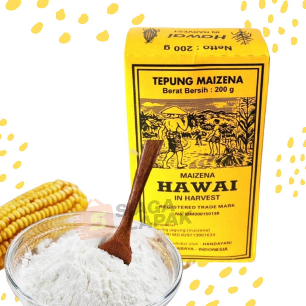 Tepung Maizena Jagung Cap Hawai 200 gram