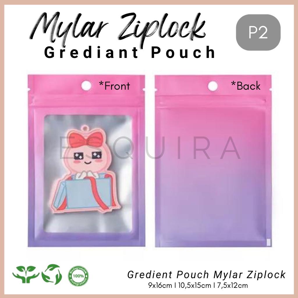 Mylar Ziplock / Gradient Pouch / Pouch  Serbaguna 10 pcs / P2-1,2,3