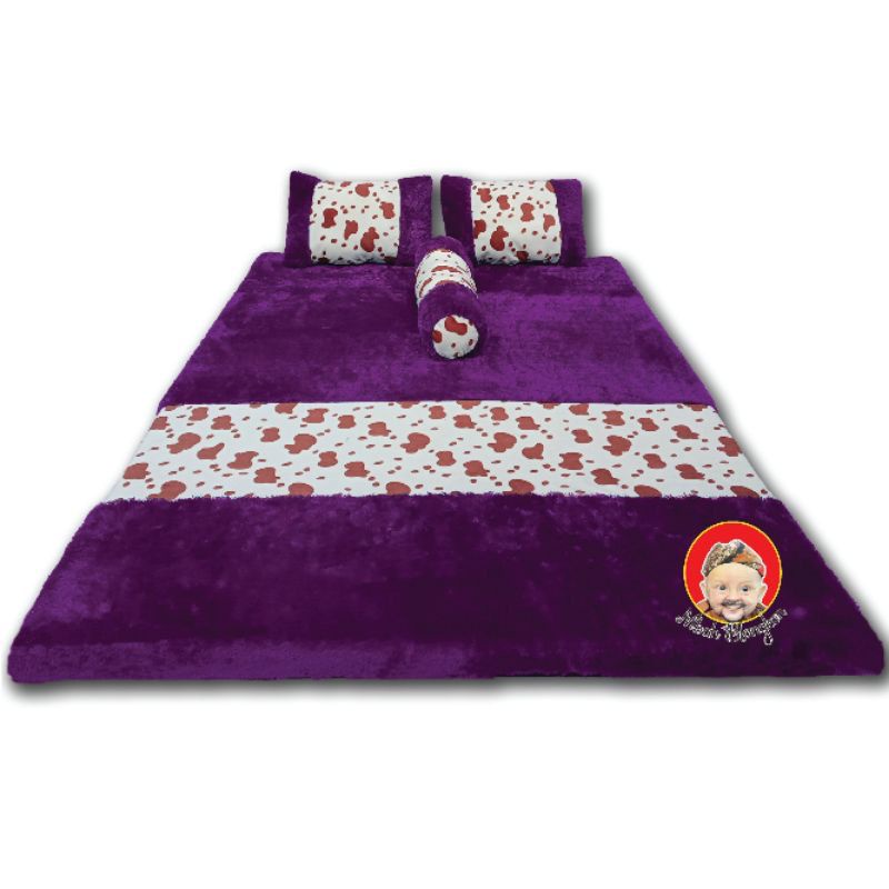 Kasur Lantai Busa Bulu Rasfur Dakron HDP Premium Tebal 6 cm Ukuran Single (180 x 100) Ada Resleting 