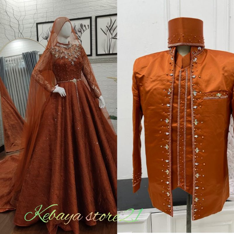 COUPLE TERLARIS GAUN BERBY  /BAJU PENGANTIN TERBARU/GAUN MODREN /GAUN PENGANTIN BEREKOR/WEDDING DRESS