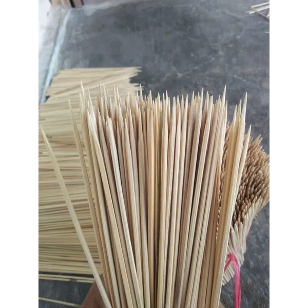 

tusuk sate bulat kambing ayam ukuran 22 cm isi 500 biji tebal 2,5 mili kualitas bagus