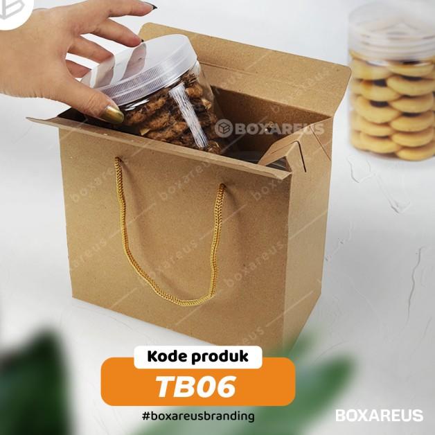 

Box Toples Kue Kering Packaging Kotak Cookies Kemasan | TB06 Brown