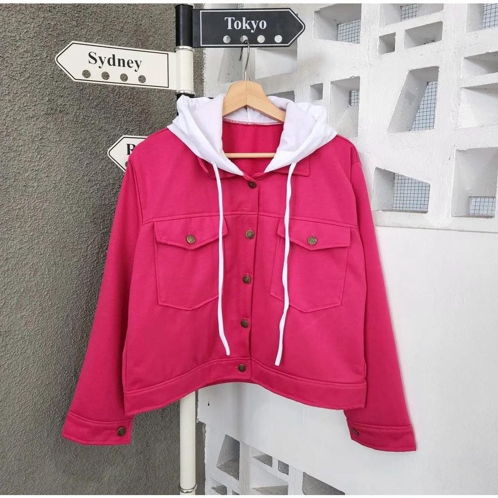 JAKET LIVIE HODIE SWEATER WANITA OVERSIZE CREWNECK BAHAN FLEECE