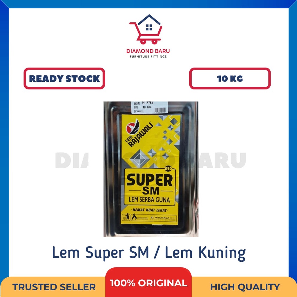 Jual Lem Kuning Serbaguna Rajawali Super SM 10 KG Lem Triplek HPL ...