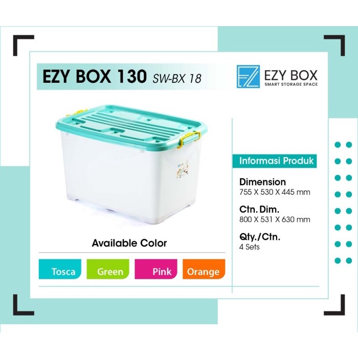 Storage Container Box Ezy 130 L