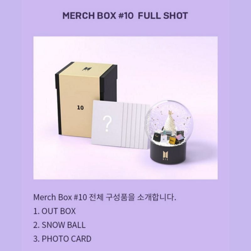 (Ready Stock) Sharing BTS Merch Box 10