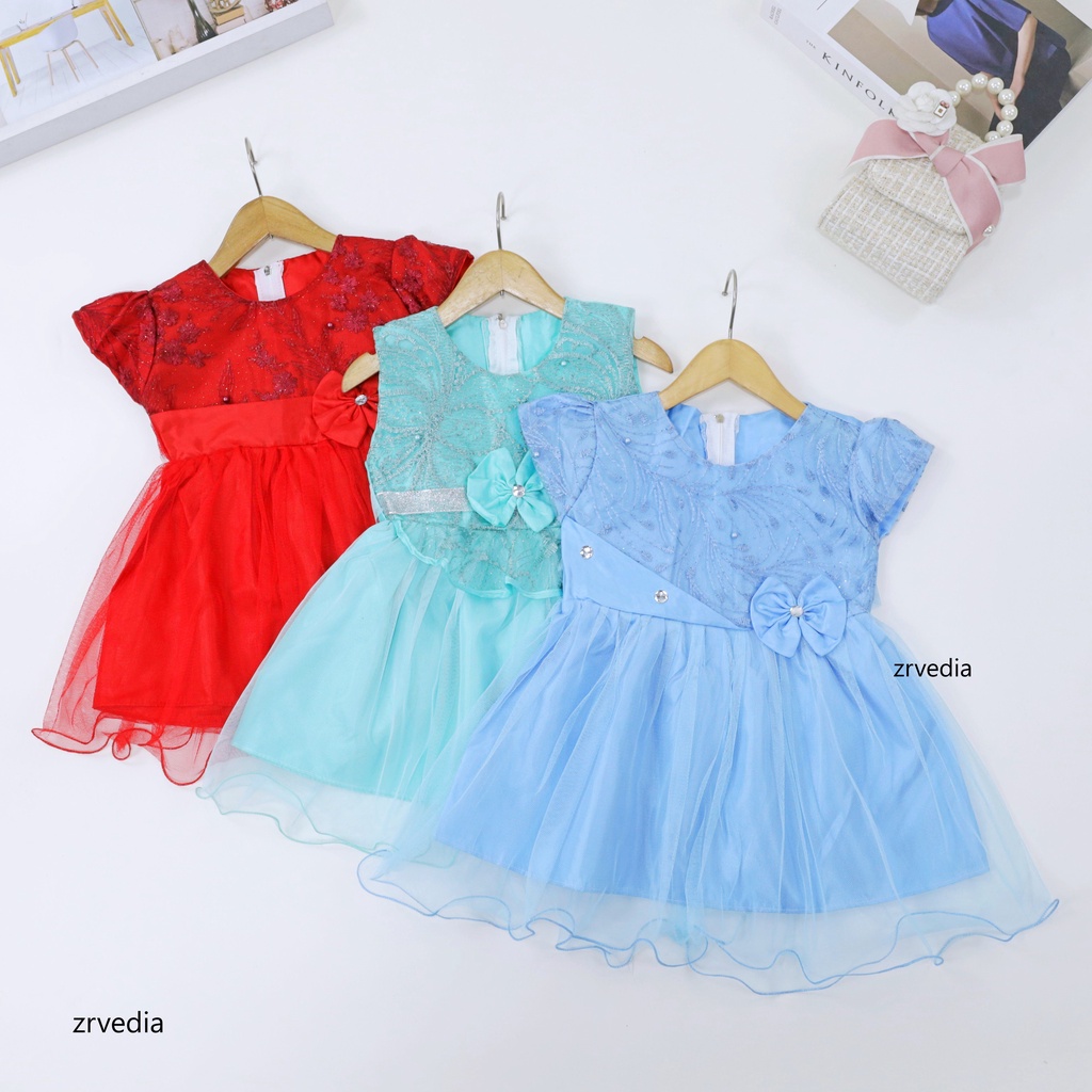 Gaun Baby Bella Uk. Bayi - 3 Tahun / Dress Balita Perempuan Branded Import Baju Anak Cewek Gaun Pesta Murah