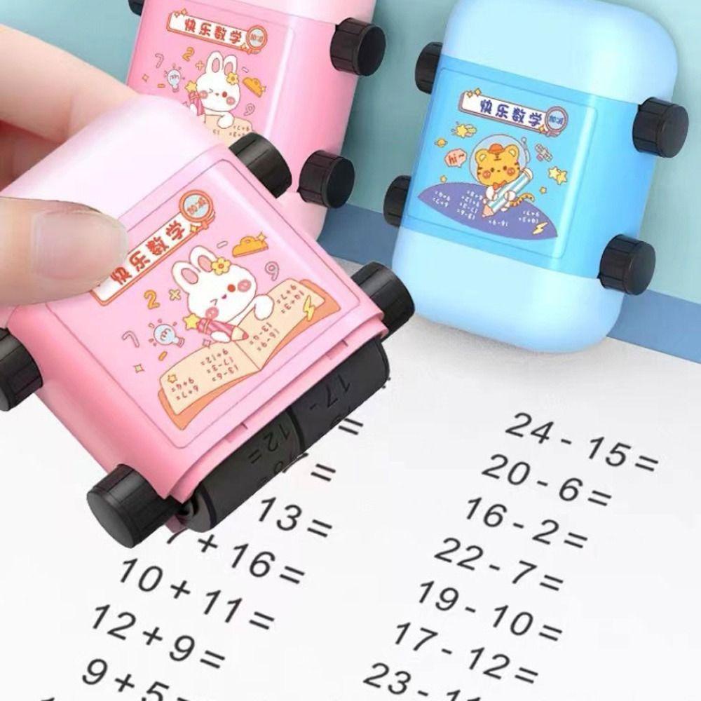 Mxbeauty Soal Latihan Cap Penambahan Dan Pengurangan Mathematics Practice Seal Stamp Perlengkapan Siswa Segel Rol Scroll Stamp Perkalian Dan Pembagian Seal