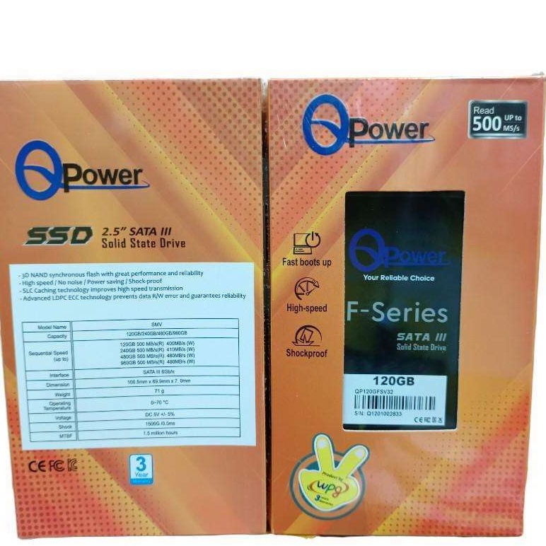 QPOWER 120GB 2.5" SATA III SSD