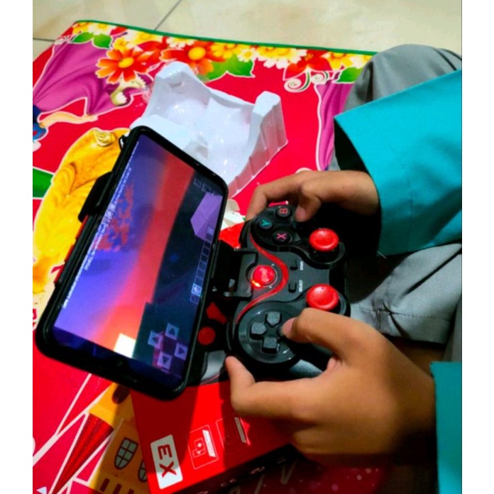 Gamepad Bluetooth + Holder Hape Kusus Android Iphone PC TV Android yg support bluetooth