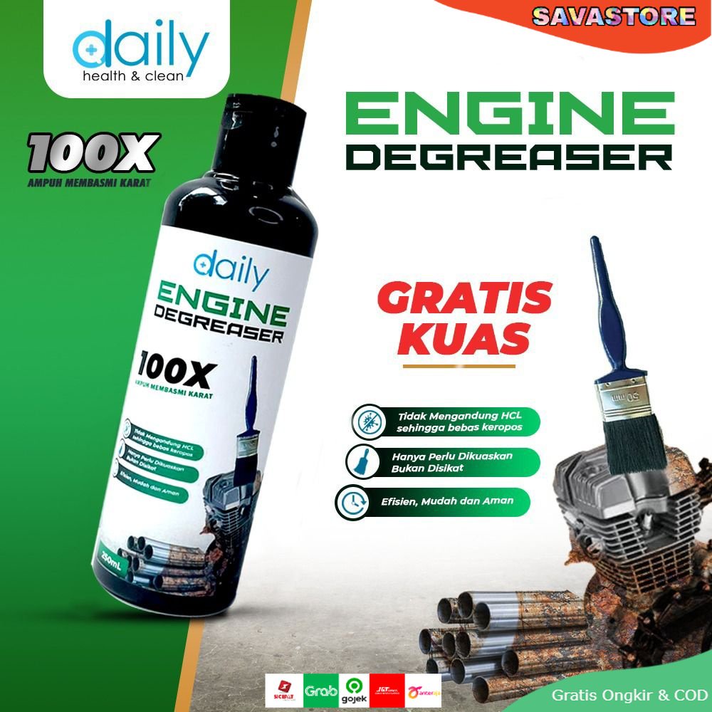 Cairan Pembersih Mesin Motor &amp; Mobil Daily Engine Degreaser Pembersih Karat Kerak Mesin Kendaraan