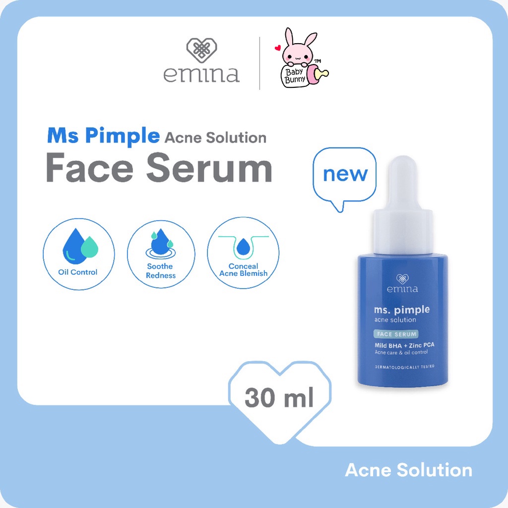 ❤ BELIA ❤ EMINA Ms Pimple Acne Solution Series Sebum Fighter | Face Wash Toner Moisturizing Gel Spot