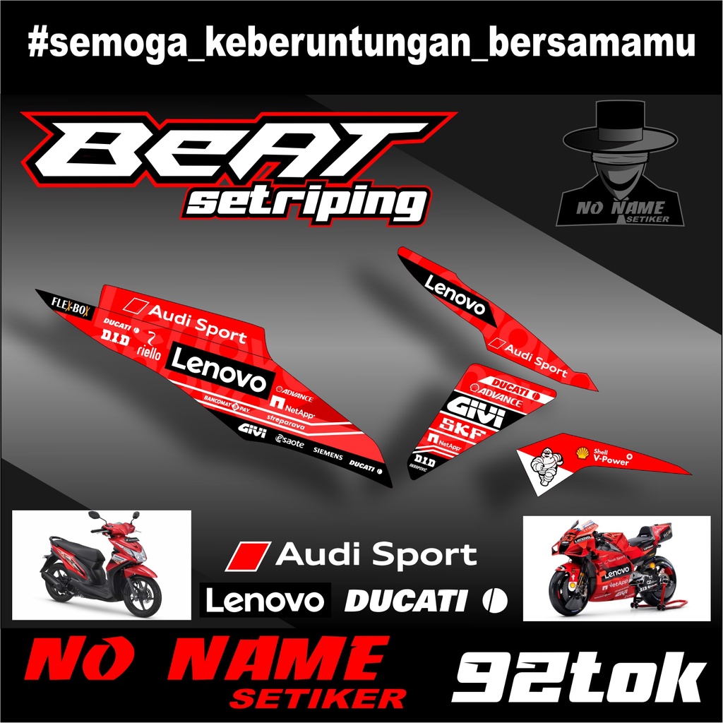 striping semi full setiker stiker beat fi Variasi DUCATI GP (92tok) 2013-2015 variasi stiker motor honda setriping beat