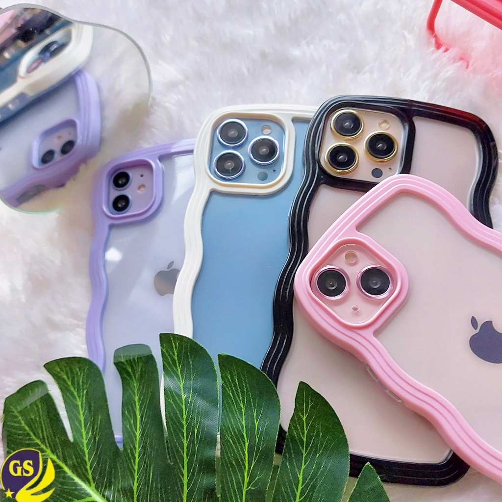 (1) NEW !! SOFT CASE GELOMBANG WAVE CURLY EDGE CASE 2IN1 FOR IPHONE 7 8 SE 2020 7+ 8+ PLUS X XS XR XS MAX IPHONE 11 11 PRO 11 PRO MAX 12 12 PRO 12 PROMAX