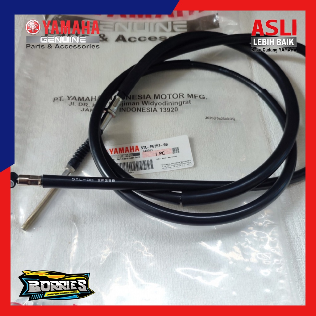 TALI KABEL REM BELAKANG MIO SPORTY ATAU SMILE ORIGINAL ORI YAMAHA 5TL-F6351-00