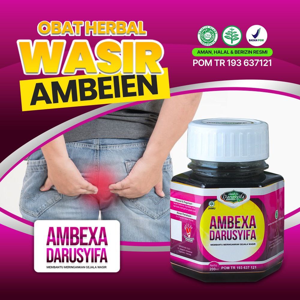 [ COD ] Madu Wasir AMBEXA Darusyifa Ekstrak Daun Ungu Obat Ambeien Alami