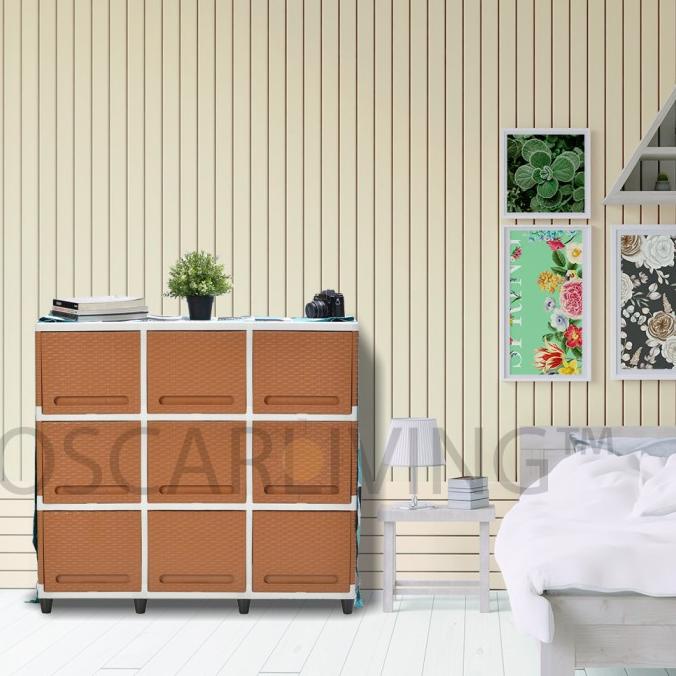 

Lemari Plastik 3 Susun Club Flip Triple TCFR Coklat Rattan - Promo stock ready