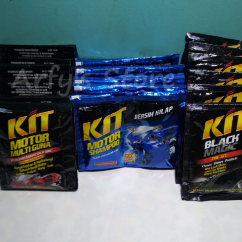 Kit Motor Shampoo Sachet 15 ml Dan KIT Motor Multiguna Pengkilap Body Motor 25 ml