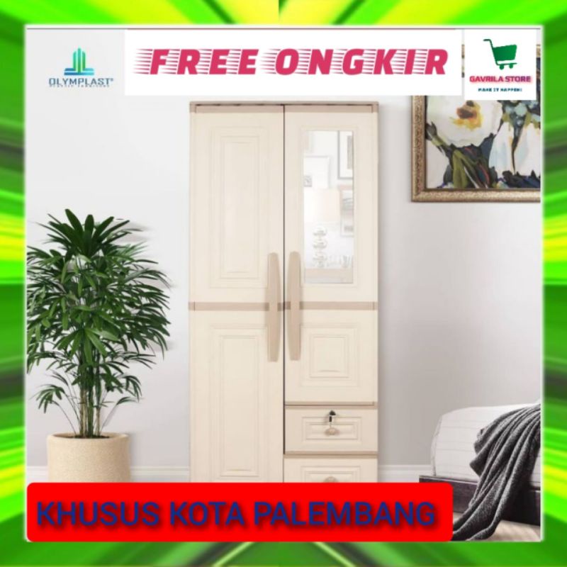 LEMARI BAJU PAKAIAN PLASTIK MODERN OLYMPLAST 2 PINTU 3 PINTU