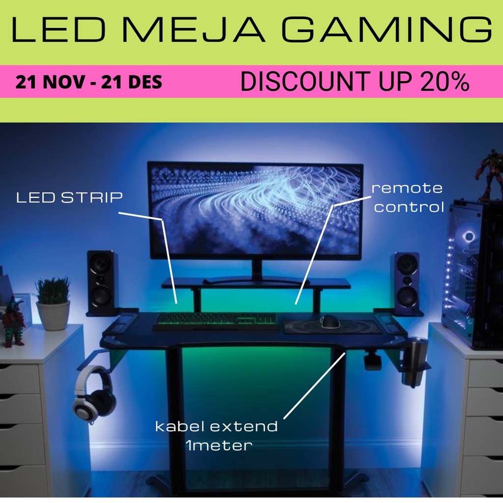 [LED MEJA GAMNG ]LED KAMAR GAMING RGB 5050 Buat meja gaming atau kolong kasur
