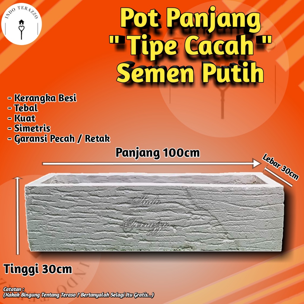 INDO TERAZZO POT BUNGA PANJANG 75