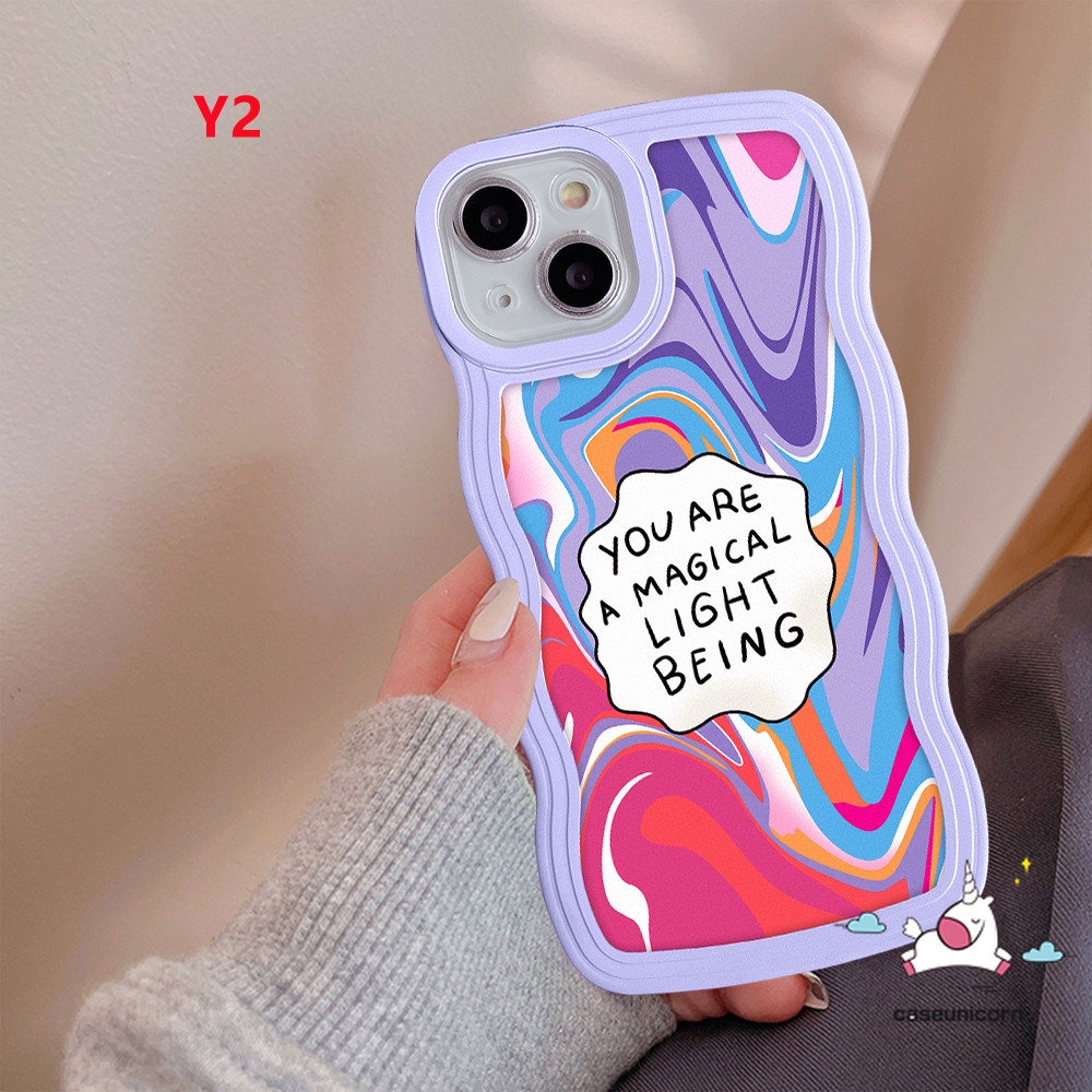 Samsung A13 A04 A14 A50s A04s A50 A12 A04E A32 A23 A53 A22 A52 A03s A52s A33 A02s A03 A21s A30s A20 A11 A51 M22 A31 M32 Ins Case.tify Abstract Art Watercolor Wavy Edge Soft Case