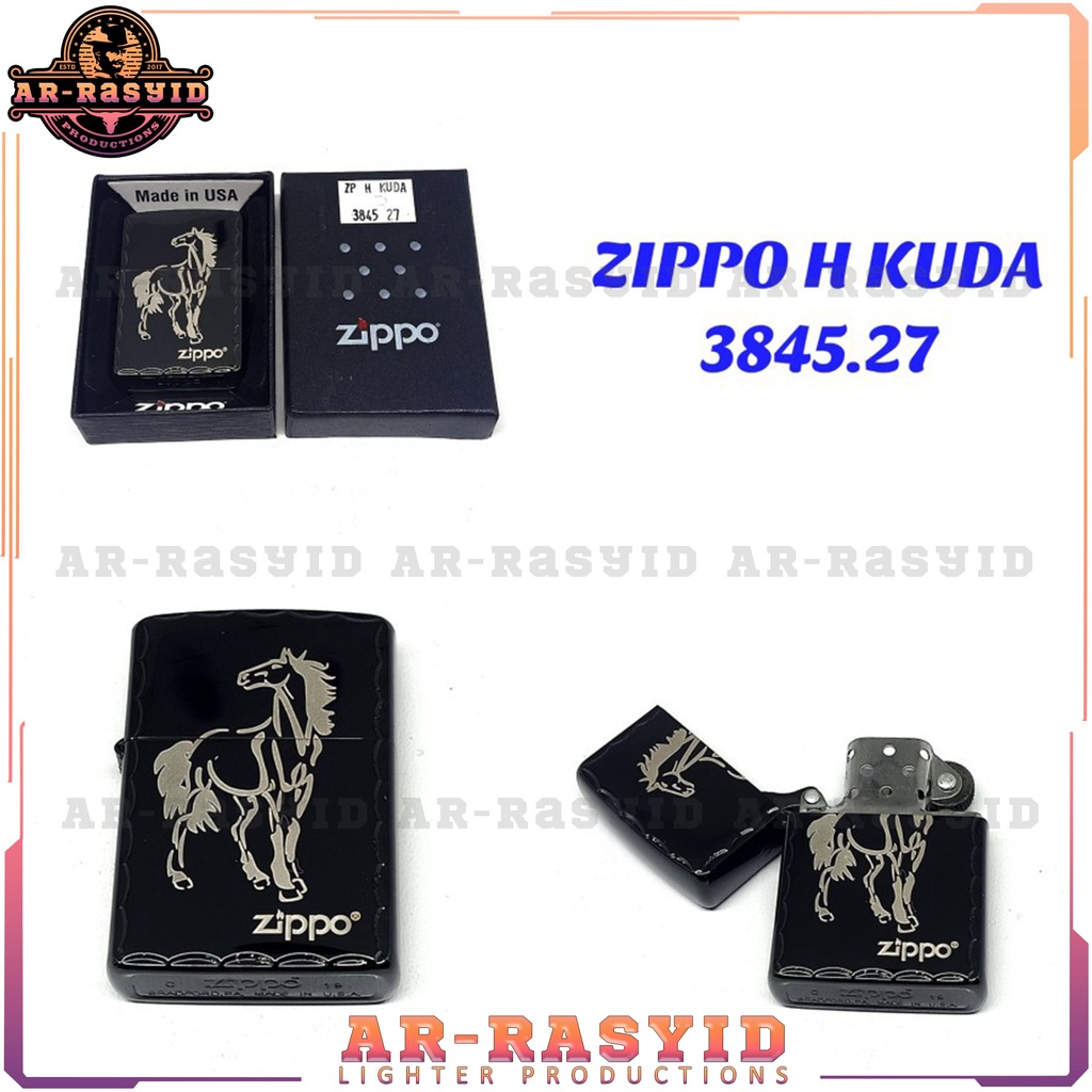 Korek Api Minyak Zippo Black Ice Hitam Light Gerigi Motif Macan Tiger