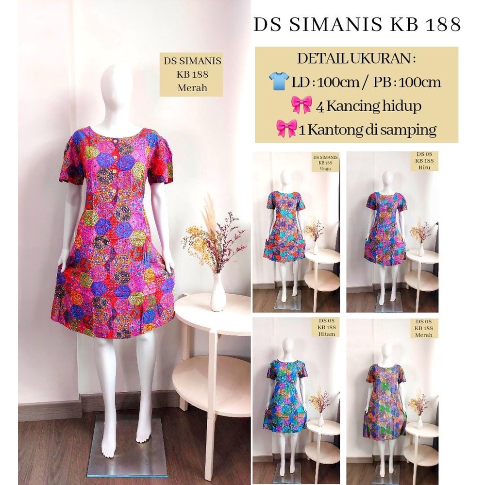 Daster Batik Kudamas Simanis LD 98cm -100cm Busui KB-213