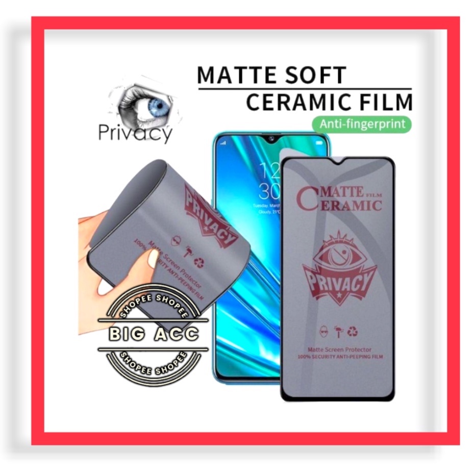 ( BIG CMS ) Anti Gores Film Ceramic Matte Spy Privacy Anti Minyak Anti kepo Vivo Y01 Y02S Y1S Y11 Y11S Y12 Y12S Y12A Y12i Y15 Y15S Y15A Y16 Y17 Y19 Y20 Y20S Y20i Y21 Y21S Y21T Y21S Y21E Y22 Y22S Y30 Y30i Y30 5G Y31 Y31S Y32 Y33 Y33S Y33T Y33E Y35 Y50 Y50T