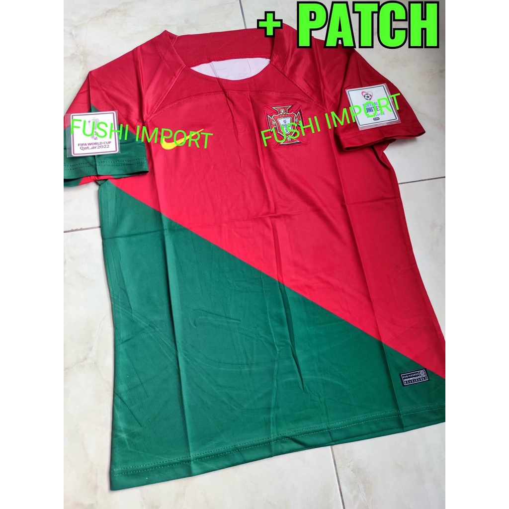 Jersey Baju Bola Portugal Home Full Patch World Cup Piala Dunia 2022 Grade Ori