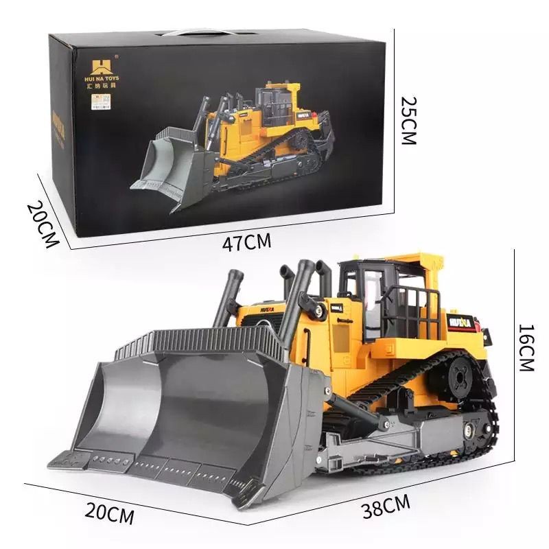 RC Huina 1554 1/16 Mainan Konstruksi Alat Berat RC Bulldozer