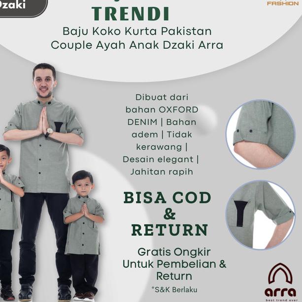 Baju Couple Keluarga Baju Lebaran Couple Sarimbit Keluarga Muslim - Putih, M-ANAK