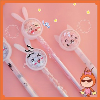 Reseller Welcome - S5610 Pena Telinga Kelinci / Bolpen Gel Motif Karakter Lucu / Stationary Sekolah / Pena Gel / Alat Tulis