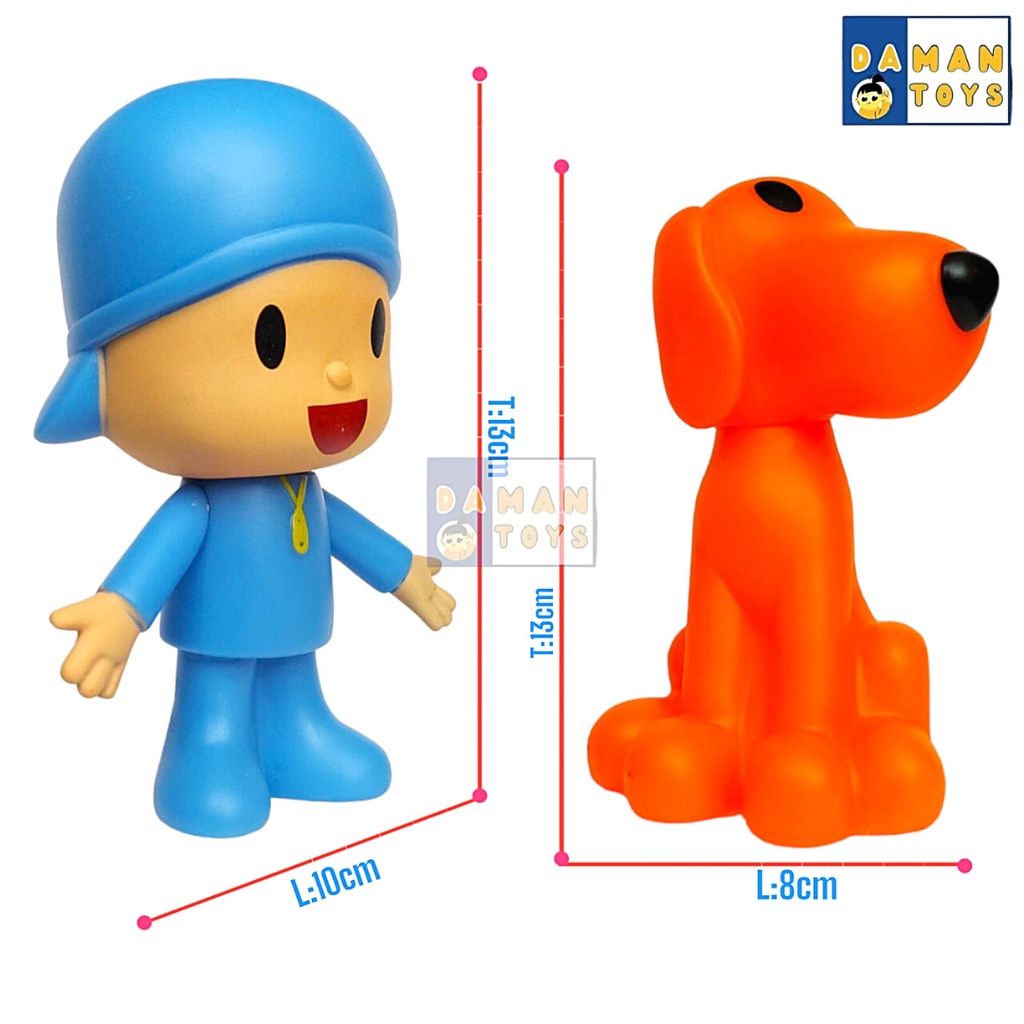 Mainan Figure Pocoyo Elly Pato Loula 16cm jumbo set Topper Pajangan Hadiah Anak