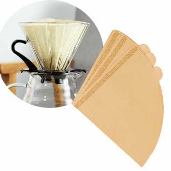 

OOTDTY Kertas Filter Saringan Kopi Espresso V02 Drip Coffee Tea Infuser 2-4 Serving 100PCS - YA1132 - Brown