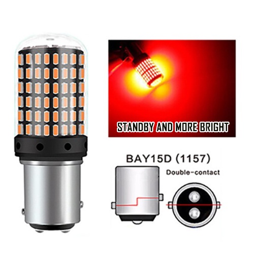 (Harga untuk satu set isi 2, dijual per box) LAMPU LED 144 POINT SMD EYES SOCKET 1157 BAY15D BRAKE LIGHT NON-KEDIP 12-24V